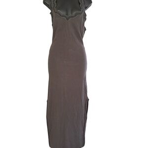 Intimately Free People Ribbed Lace Trim Maxi Dress